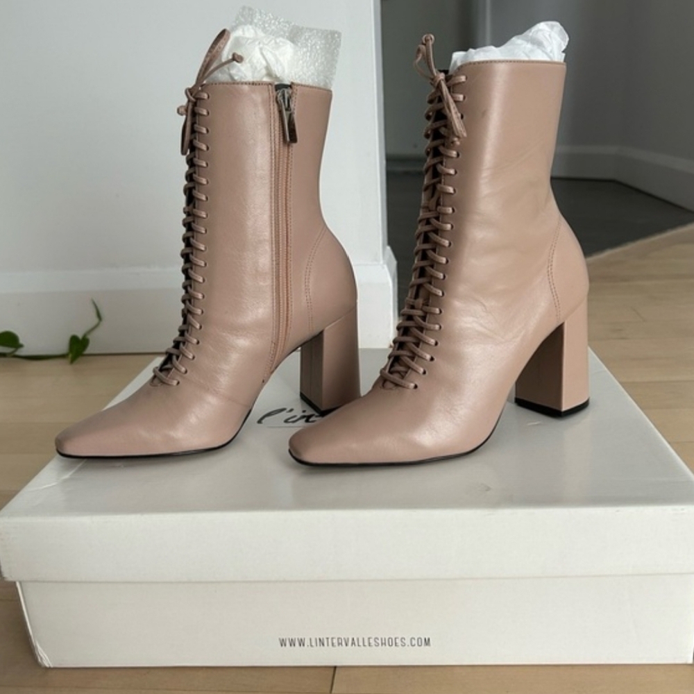 Like New! L’intervalle Leather Booties Size US 6 - Picture 2 of 2
